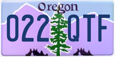 OR license plate 022QTF
