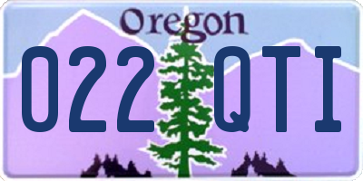 OR license plate 022QTI