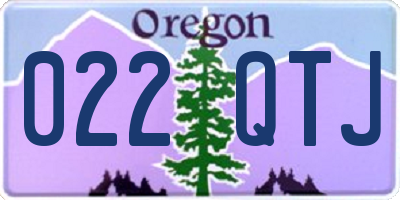 OR license plate 022QTJ