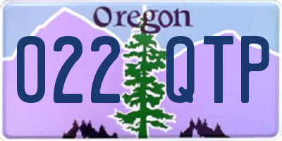 OR license plate 022QTP