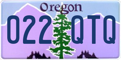 OR license plate 022QTQ