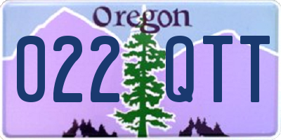 OR license plate 022QTT