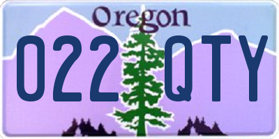 OR license plate 022QTY