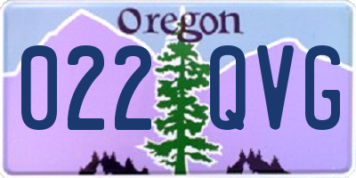 OR license plate 022QVG