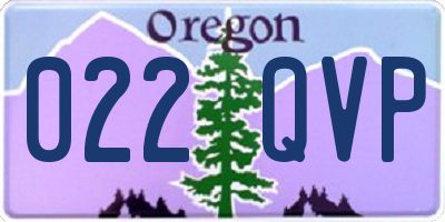 OR license plate 022QVP