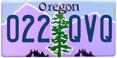 OR license plate 022QVQ