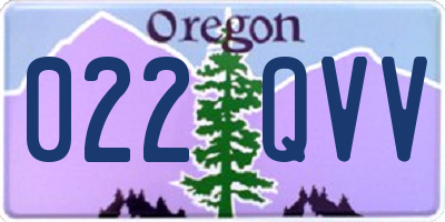 OR license plate 022QVV