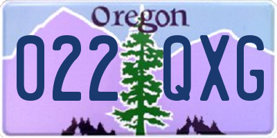 OR license plate 022QXG
