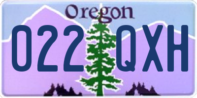 OR license plate 022QXH