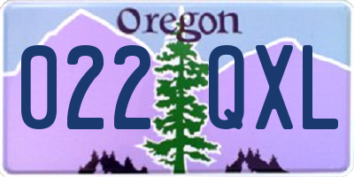 OR license plate 022QXL