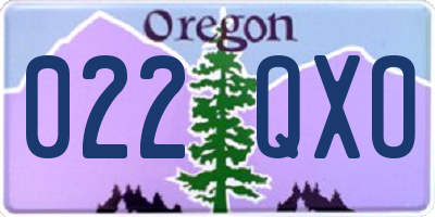 OR license plate 022QXO