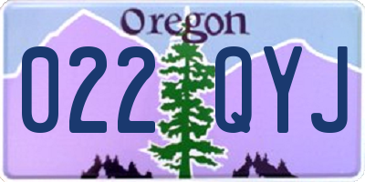OR license plate 022QYJ