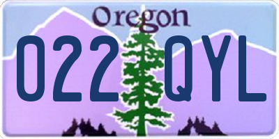 OR license plate 022QYL