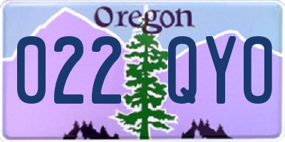 OR license plate 022QYO