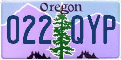 OR license plate 022QYP