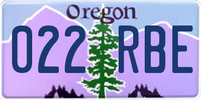 OR license plate 022RBE