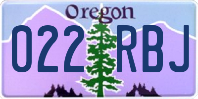 OR license plate 022RBJ