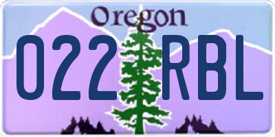 OR license plate 022RBL
