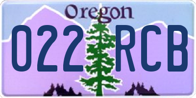OR license plate 022RCB