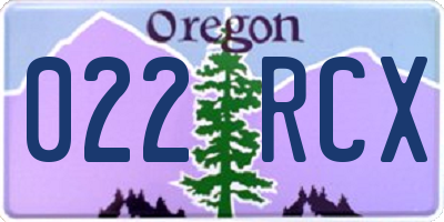 OR license plate 022RCX