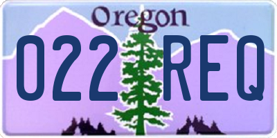 OR license plate 022REQ