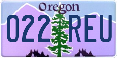 OR license plate 022REU
