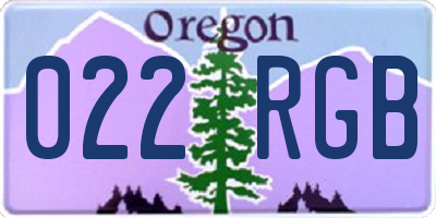 OR license plate 022RGB