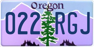 OR license plate 022RGJ