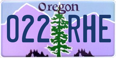 OR license plate 022RHE