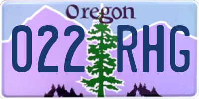 OR license plate 022RHG