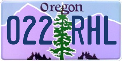 OR license plate 022RHL
