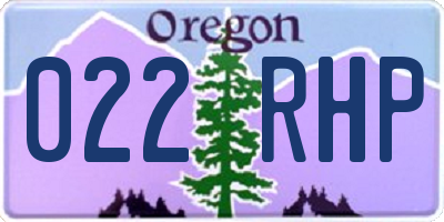 OR license plate 022RHP
