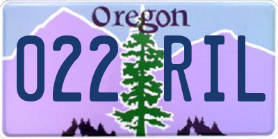 OR license plate 022RIL
