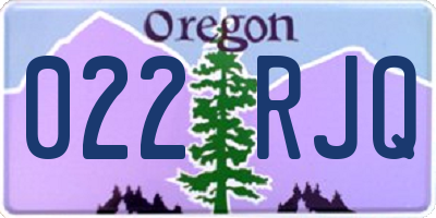 OR license plate 022RJQ