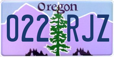 OR license plate 022RJZ