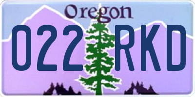 OR license plate 022RKD