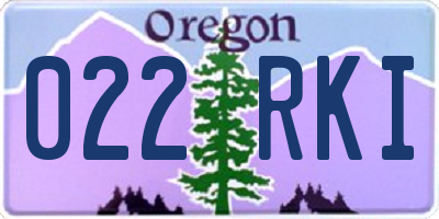 OR license plate 022RKI