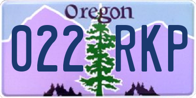OR license plate 022RKP