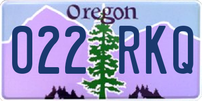 OR license plate 022RKQ