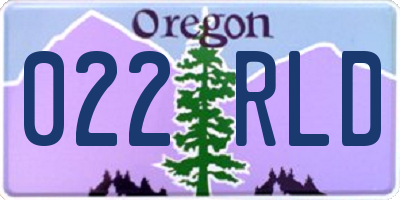 OR license plate 022RLD