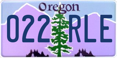OR license plate 022RLE