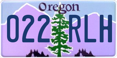 OR license plate 022RLH
