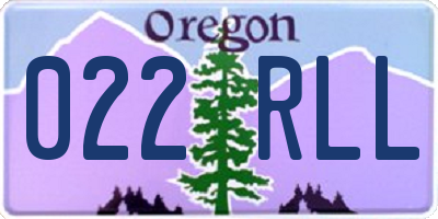OR license plate 022RLL