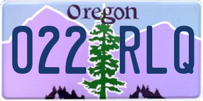 OR license plate 022RLQ