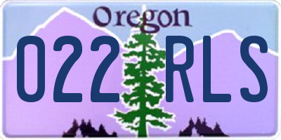 OR license plate 022RLS