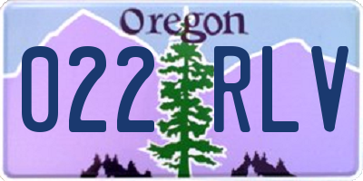 OR license plate 022RLV