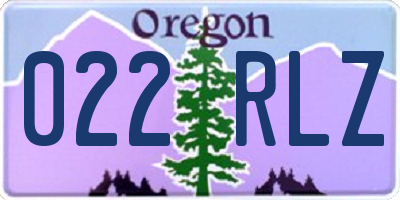OR license plate 022RLZ