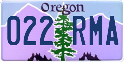OR license plate 022RMA