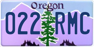 OR license plate 022RMC