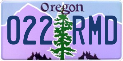 OR license plate 022RMD